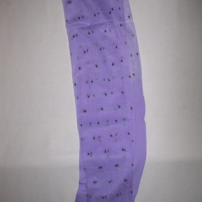 Kawaii sheer mesh polka dot tights S purple pastel goth 80s nip