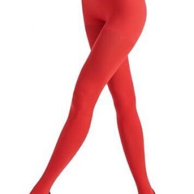 Women's 80 Den Microfiber Soft Opaque Tights Pantyhose Small-Medium Red