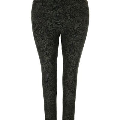 Terra & Sky Women Black Leggings 2X Plus