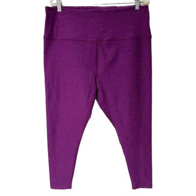Beyond Yoga Purple High Waisted Midi Leggings Size 3X Space Dyed Heathered