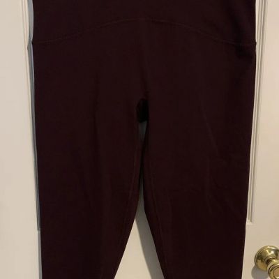 SPANX Booty Boost Active 23”Leggings Women's Plus Size 2XL  Maroon Purple