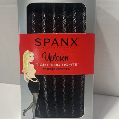 NWT SPANX Uptown Tight-End Tights Tuxedo Stripe Black Size B