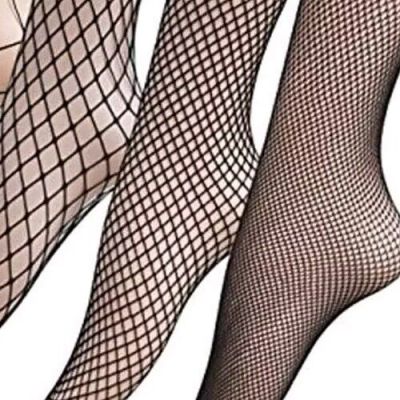 3 Pack  Women Fishnet Stocking  Seamless Nylon Mesh Tights Pantyhose