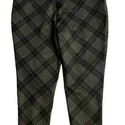 Slimming Options Gray Plaid High Density 3X Legging NWOT Stretch 46W x 29L