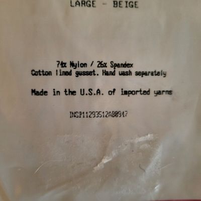 Silkies Ladie's Sheer Renu Pantyhose - 8813 - Biege - Large - USA