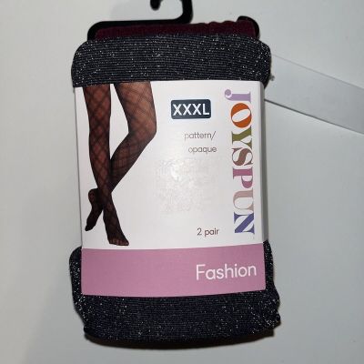 Joyspun Shimmer and Opaque Tights Size XXXL 2 Pack