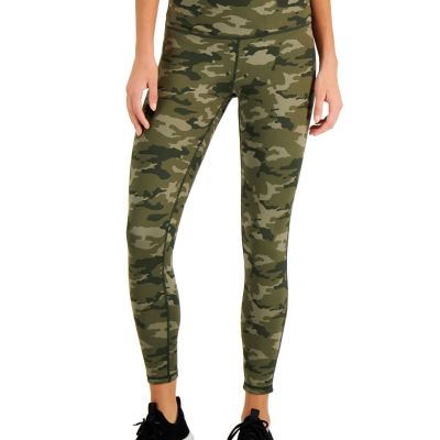 IDEOLOGY Womens Green Moisture Wicking Flat Seems High Waist Leggings L