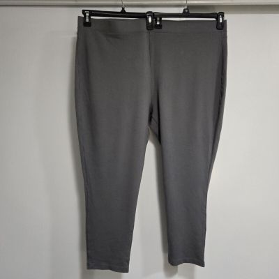 Women with Control Size 3X Gray Pull-On Ponte Royale Crop Leggings A294351 EUC