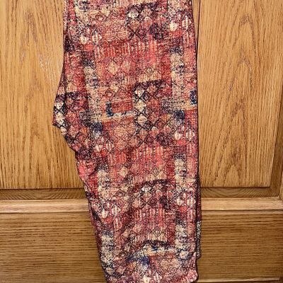 TC2 LuLaRoe Tall & Curvy 2 Leggings Cute Patchwork Print NWT