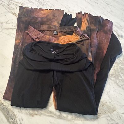 Shein & No Boundaries Wide Leg Flare Legging Lot Size Medium EUC