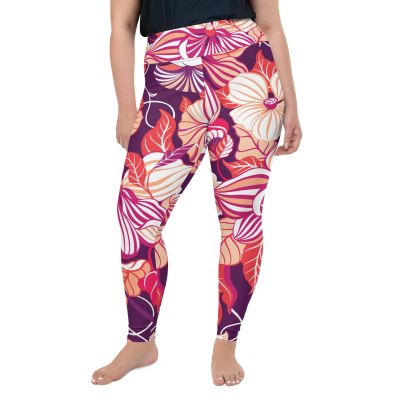 Women's Hawaiian Print Plus Size Leggings