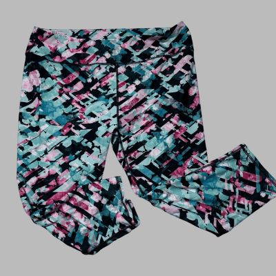 Fabletics Womens Leggings Size XXL Multi-Color Floral Print Capri