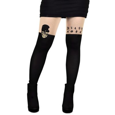 Death Note with Skull Women's Printed Tights Small/Medium