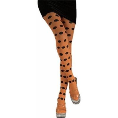 Rubies 6851 Costumes Polka Dot Tights Org/Blk