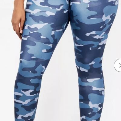 Nike Blue Camo Training Leggings Women's Plus Size 2X New with Tags $70 MSRP