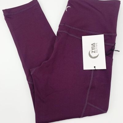 NEW Zyia Plum Pocket Light n Tight Hi Rise Capri 20