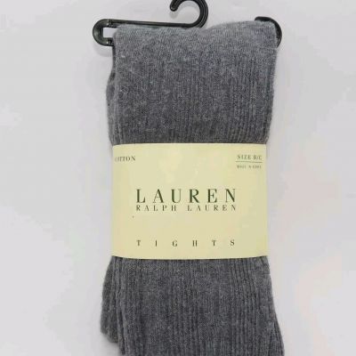 Ralph Lauren Women's Gray Cable Knit Tights SIZE B/C Cotton NWT