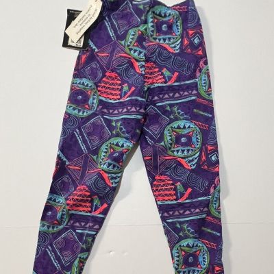 NWT Vtg Danskin Leggings Adult Small Colorful Geometric Style# 8037 USA FUNKY