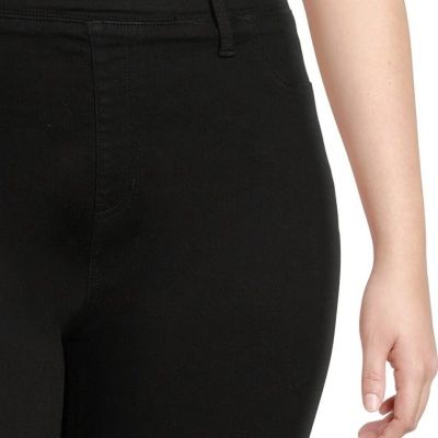 Terra & Sky Plus Size Pull-On Capri Jeggings, 23” Inseam, Black, 4X