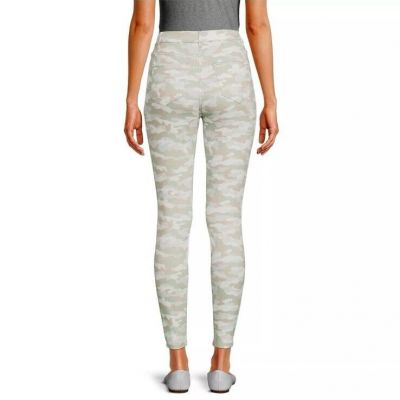 CUTE Light Green/Beige Camo Fashion Jeggings (Size XS 0/2) BRAND NEW W TAGS