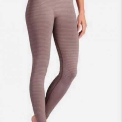 NWT Athleta Shimmer Stripe Seamless Tight, Foxtail Taupe, Size XS, Retail $89