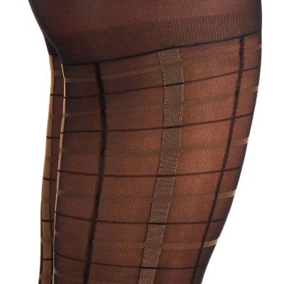 allbrand365 designer Womens Plaid Tights Size X-Small/Small Color Black