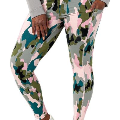 LOGO Lounge by Lori Goldstein Women's Camo Leggings Green