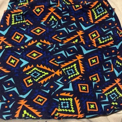 LuLaRoe Tc2 Leggings Dark Blue Aztec #12