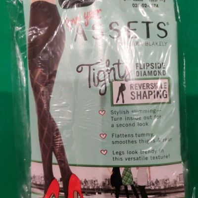 New Spanx Love Your Assets Sara Blakely Shaping Tights Size 5 Black Flip Diamond