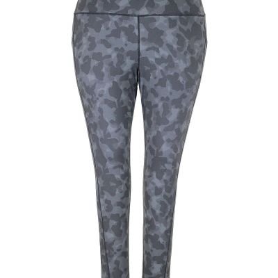 Ideology Women Gray Leggings 2X Plus