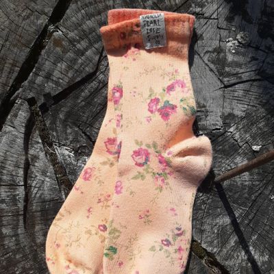 Magnolia Pearl Woven Knit Floral Socks Marmalade