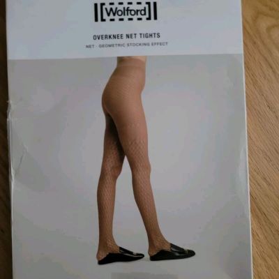 Wolford 19388 Overknee Net Tights White Size S