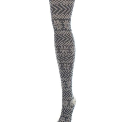 Snowflake Cotton Blend Sweater Tights