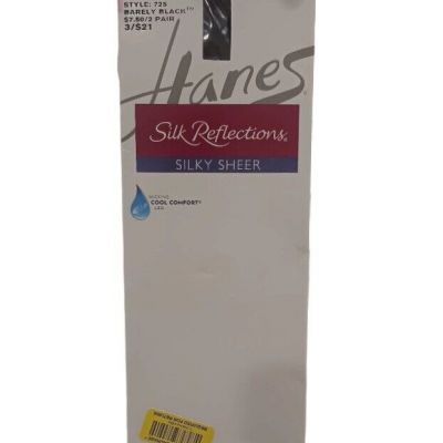 Hanes Knee Highs Barely Black Two Pairs