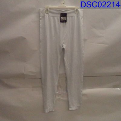 White Mark, Women's White Leggings, Size=Plus Size, Waist=32