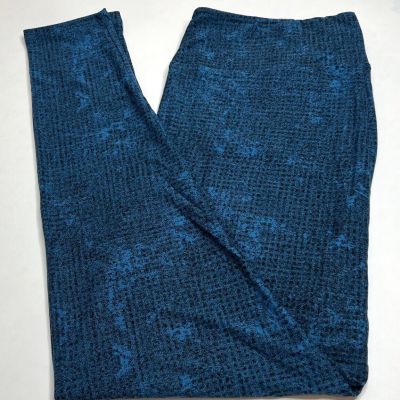 NEW Lularoe TC2 Leggings BLUE BLACK Spot Line Grid Line SPECKLE Polka Dot Winter