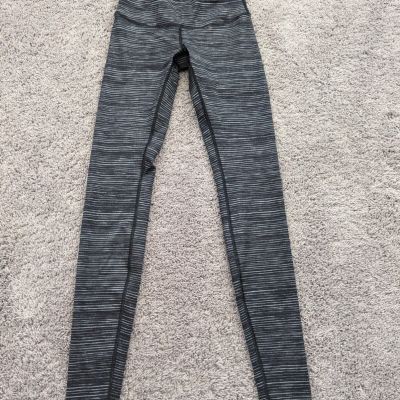 Lululemon Athletica Leggings Womens 4 Skinny Striped Athletic Workout Stretch