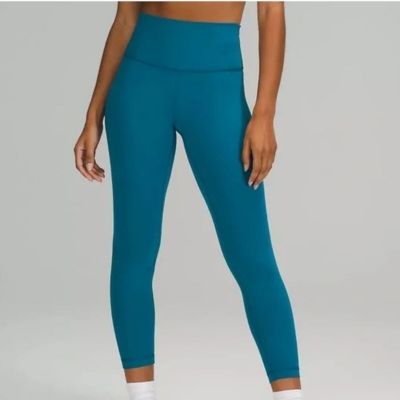Lululemon Wunder Train High Rise Tight 25” Crooped Turquoise Pant Size 18 NEW
