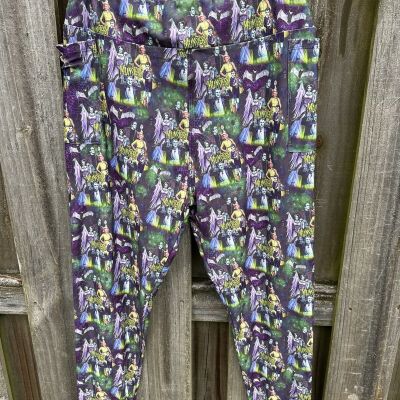 Amelia Rose The Munsters Horror Tv Show Themed Leggings With Pockets NWOT TC