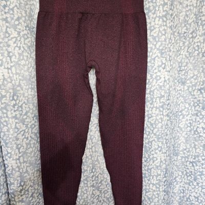 Women's XL Maroon/Charcoal Polyamide Blend Leggings-Cute & Comdy!