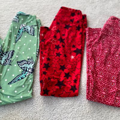 lularoe leggings One Size lot of 3