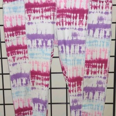 Ladies Plus Multi Color Control Top Leggings With Pockets Size 1X