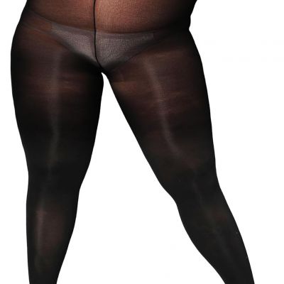 Oversize plus Size Tights for Women, Solid Color Soft Footed High Waist Pantyhos