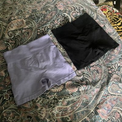 2 S Lot Butt Lift Scrunch Booty Shorts Gym Workout Stretch Black Lavender Purple