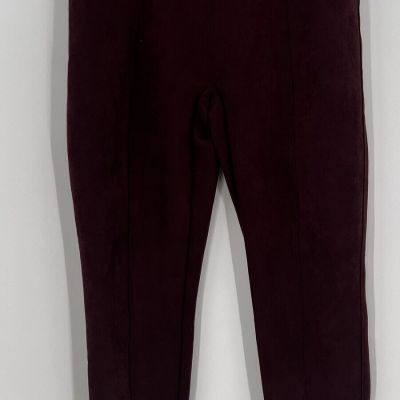 Spanx Suede  Leggings Burgundy Size 2X