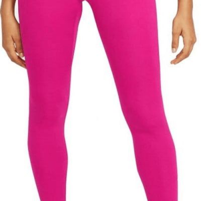 Nike One Luxe Women Mid-Rise 7/8 Leggings Fuchsia Hot Pink High Rise Size Small