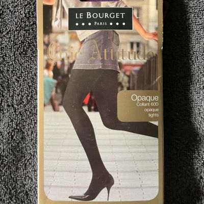 Lovely Le Bourget 60 denier PURPLE Opaque tights Extra Large XL Size 4  Paris