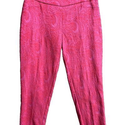 NWT EST 1946 CROP CONTEMPORARY LEGGINGS SZ 6 PINK TEXTURED STRETCH PULL ON