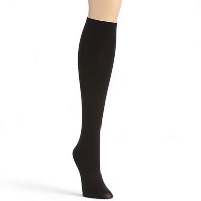 HUE No Band Knee High Womens Size 1 ~ 100-150lbs ~ Black 1 Pair Comfort NEW