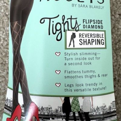 Spanx Assets Tights Flipside Diamond Reversible Shaping Sz 4 Black Nwt